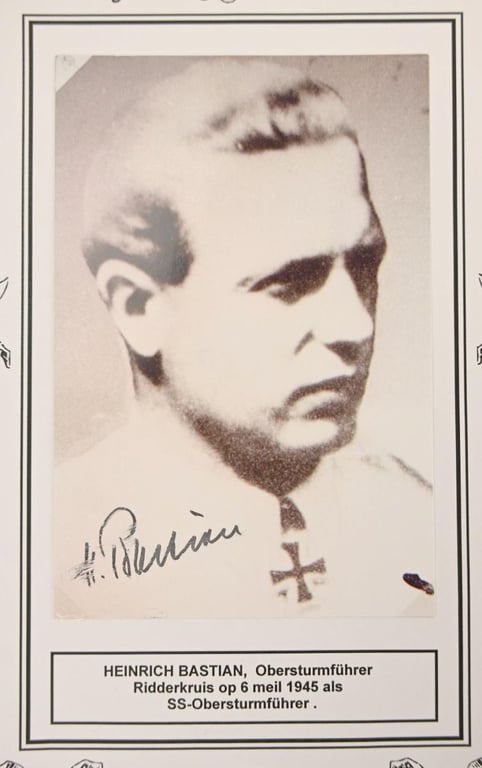 Signature of Waffen-SS KC Recipient 'Heinrich Bastian'