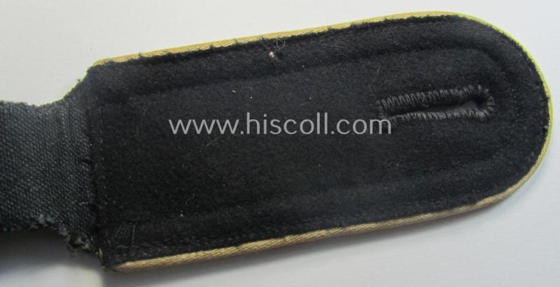 Single, Waffen-SS NCO-type shoulderstrap: 'SS-Unterscharführer' who served within the: 'SS-Infanterie-Trpn.'