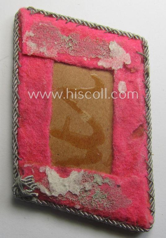 Regrettably single - but nevertheless scarcely encountered! - WH (Luftwaffe) collar-tab and dito shoulderboard as was intended for usage by a: 'Flieger-Stabsingenieur' (being a rank similar to: 'Major')