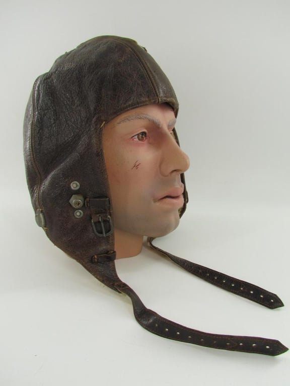 Luftwaffe FK33 Flight Crews Leather Winter Helmet