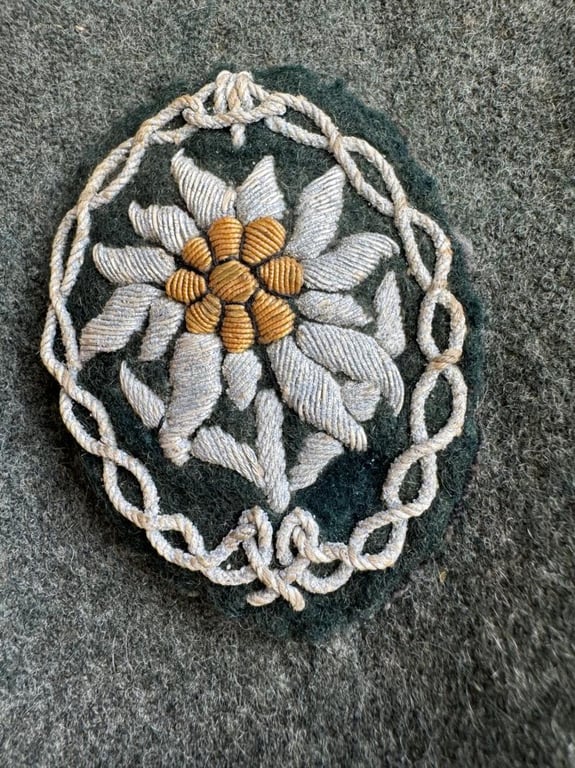 Wehrmacht ‘Gebirgsjäger’ officer M36 Feldbluse for Hauptmann