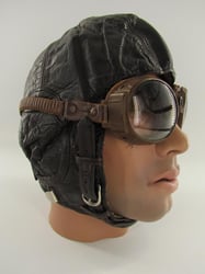 Luftwaffe LKPW101 Flight Crews Leather Winter Helmet With...