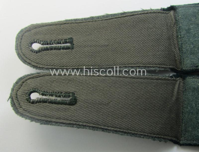 Pair of WH (Heeres), early- (ie. pre-) war-period, 'M36- o. M40'-pattern (pointed-styled- and 'cyphered') so-called: EM-type shoulderstraps: 'Soldat des Infanterie-Rgts. 46'