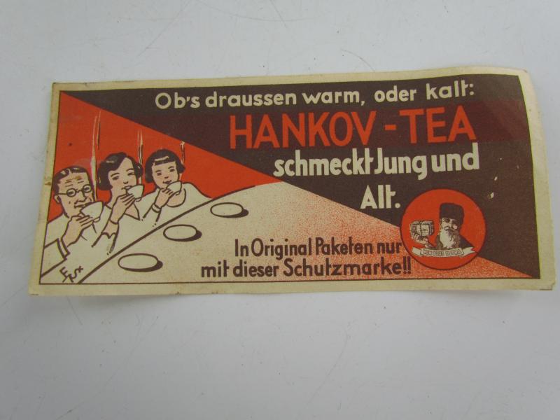 Advertising Label Hankov Tea