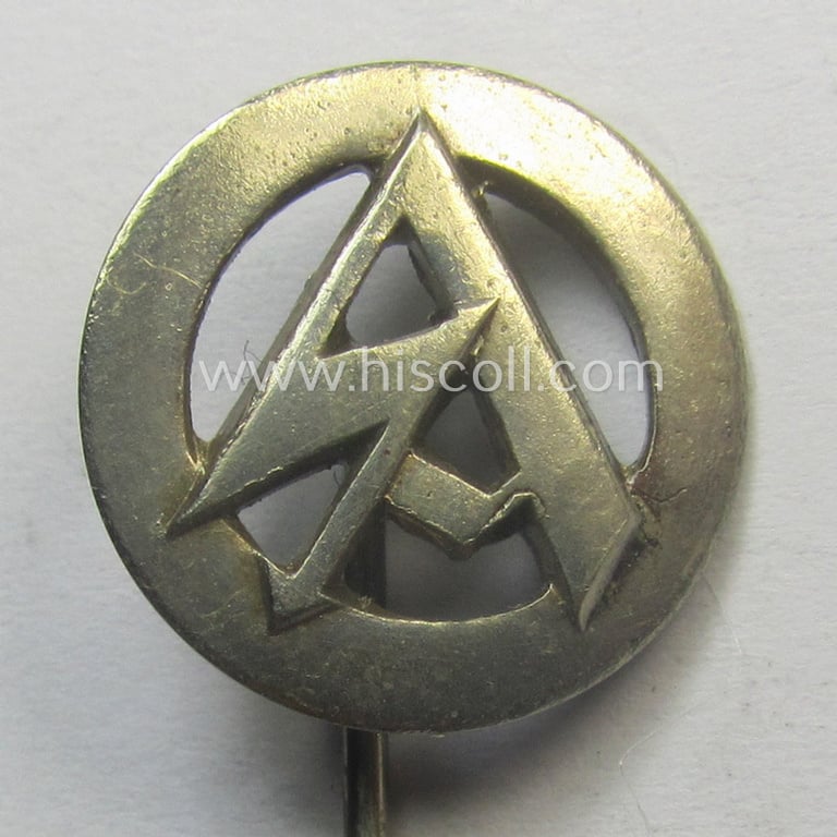 Bright silver-toned lapel-pin (ie. 'Zivilabzeichen') to be worn on the civil attire as was intended for usage by the various staff-members of the SA (ie. 'Sturmabteilungen')