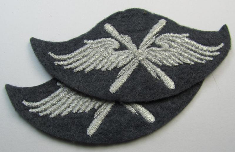 Machine-embroidered, WH (Luftwaffe) trade- ie. special-career-patch as was specifically intended for: 'Fliegendes Personal' and that comes in a possibly issued- albeit 'virtually mint' and/or never tunic-attached, condition