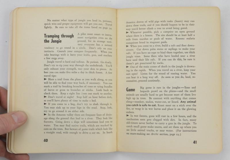 US WW2 Survival Guide for Airlines Personel