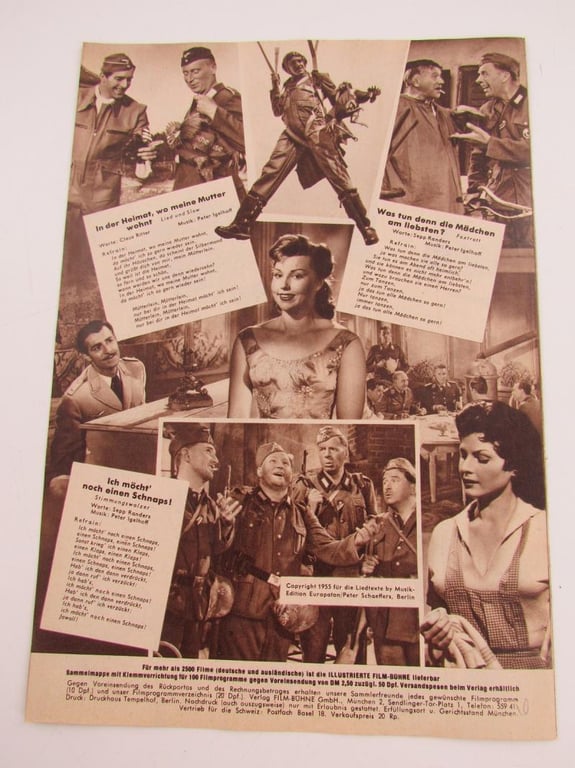 Original Movie Flyer From German Movie Der Frontgockel 1955