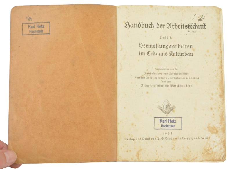 German RAD Handbook 1935
