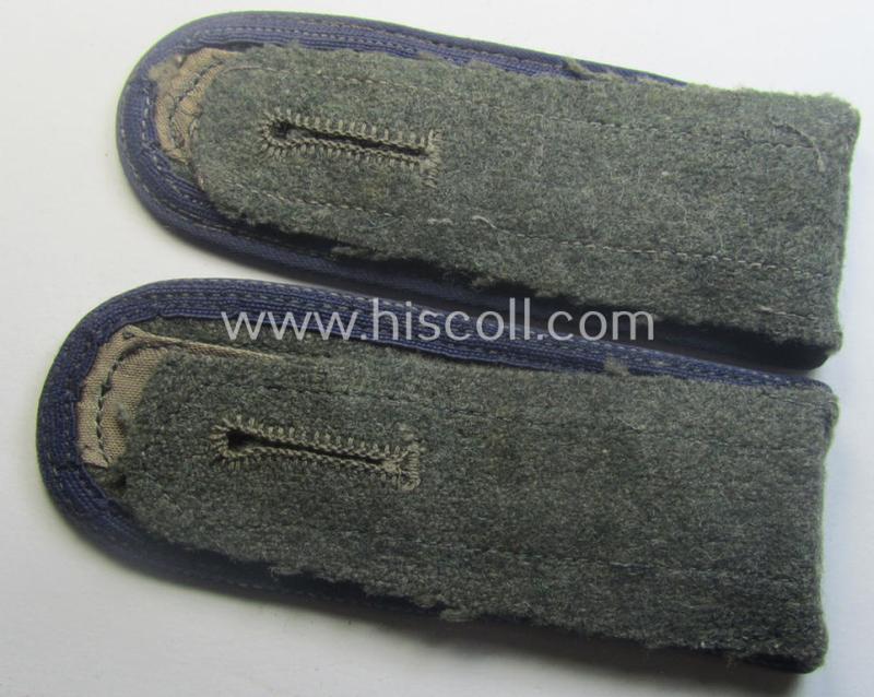 Pair of WH (Heeres) 'M44'-styled (ie. 'simplified' and/or neatly 'cyphered'!) NCO-type shoulderstraps: 'Oberfeldwebel eines Sanitäts-Rgts. o. Abtlgs.'