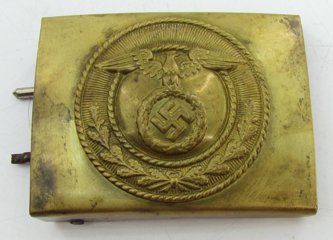 Early SA EM/NCO Brass Belt Buckle – 1st Pattern