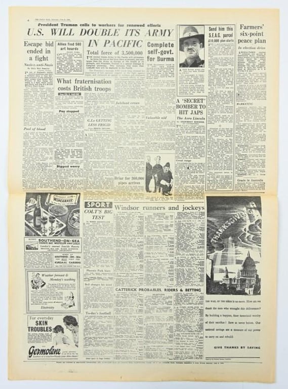 British WW2 Newspaper 'Daily Mail'