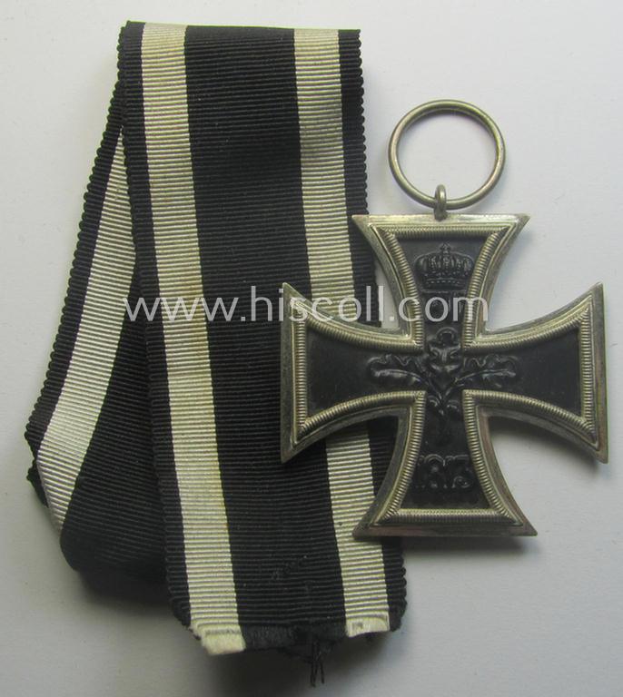 WWI-period: 'Eisernes Kreuz II. Klasse' (being a fully untouched and unmarked example that comes with its long-sized ribbon ie. 'Bandabschnitt')