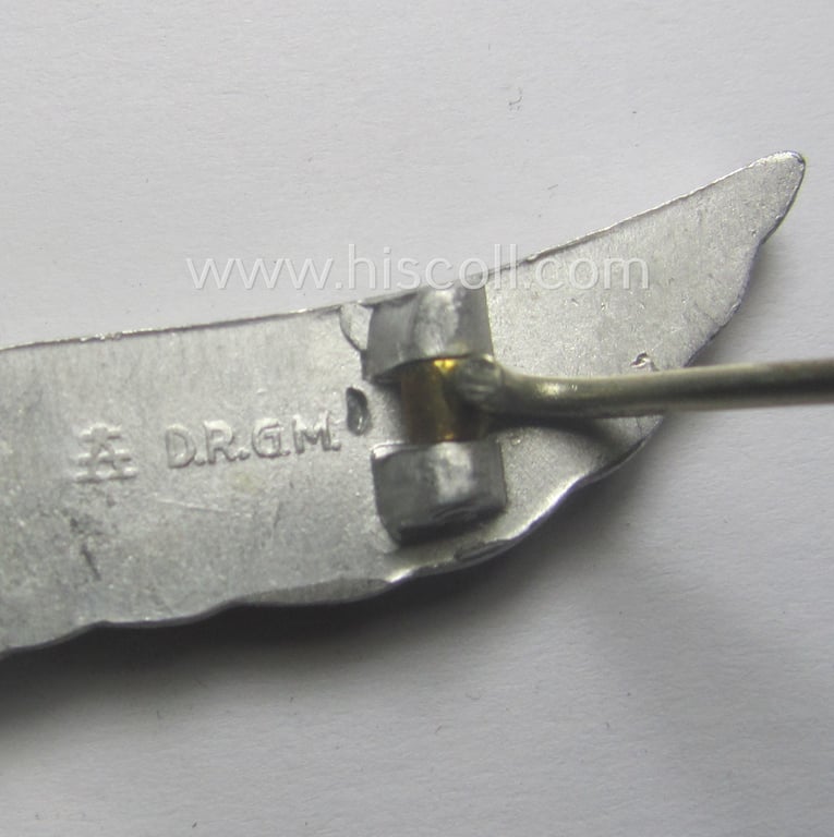 WH (LW) aluminium-based: 'Brustadler für Sommerrock' (being a neatly maker- ie. 'A'- or: 'Assmann'-marked specimen)