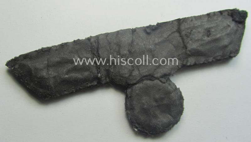 WH (Heeres) officers'-type, hand-embroidered breast-eagle (ie. 'Brustadler für Offiziere') as was executed in bright-silverish-coloured braid as was intended for usage on the various officers'-pattern tunics