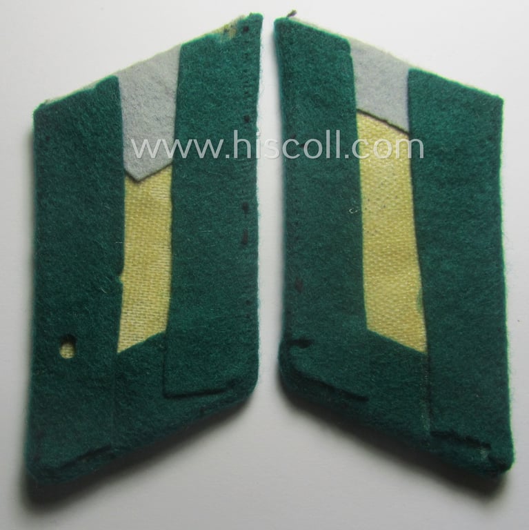 Pair of WH (Heeres) EM- (ie. NCO-) type, 'M40'-pattern collar-tabs (ie. 'Kragenspiegel für Mannschaften u. Unteroffiziere im Verwaltungsdienst')