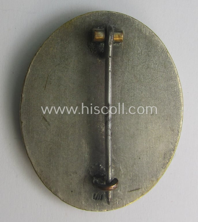 'Buntmetall'-based and maker- (ie. 'L/11'-) marked! - example of a silver-class wound-badge (or: 'Verwundeten-Abzeichen in Silber') as was produced by the: 'Wilhelm Deumer'-company