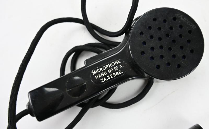 British WW2 Wireless 38 Microphone and Headphone Set