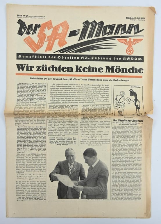 German Newspaper der SA-Mann 17 Juli 1937
