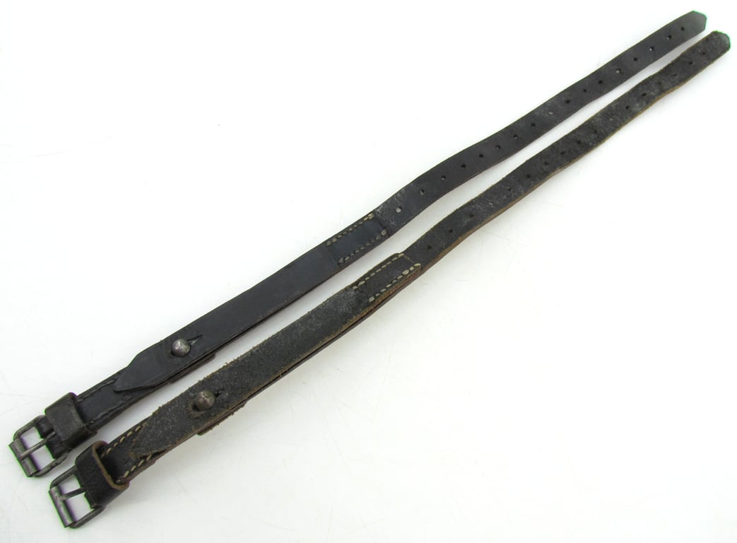 Wehrmacht Zeltbahn Straps – Matching Pair – Maker Marked
