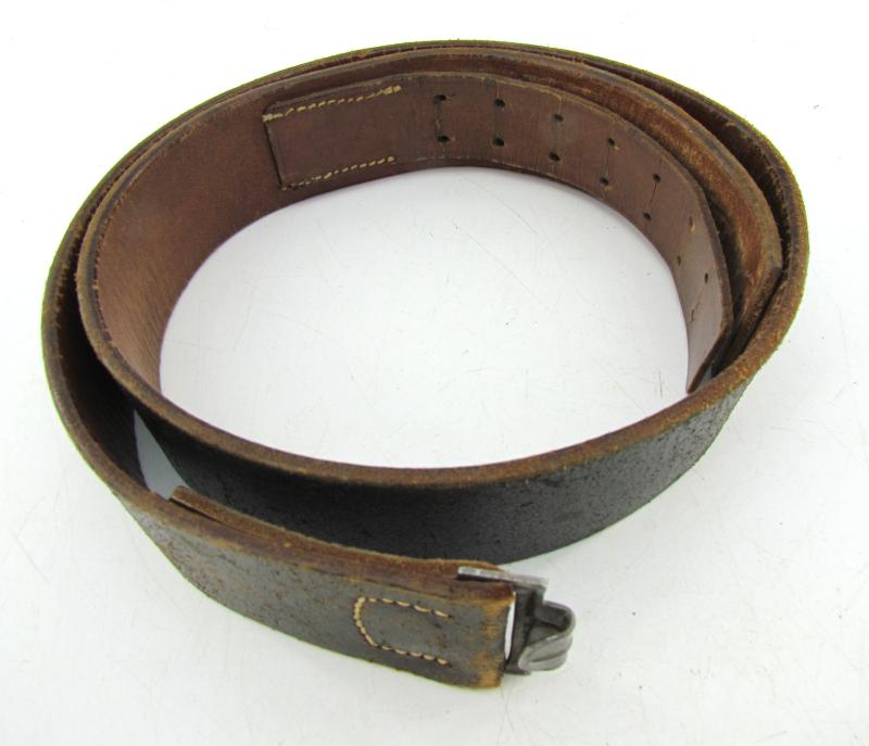 WH/SS Leather Equipment belt marked jnb 1942