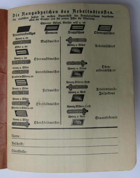 Neat, smaller-sized, period-publication entitled: 'Dienst-Appell-Buch' showing some interesting illustrations