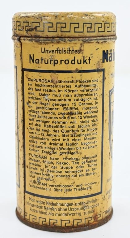 German Third Reich Era Tin Can of Tonic
