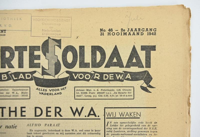 Dutch SS Magazine 'De Zwarte Soldaat' 1942
