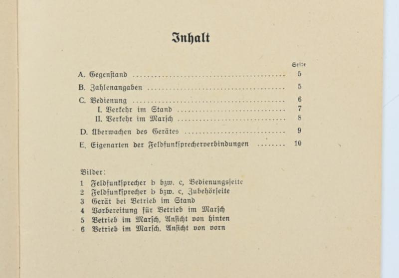 German WH 'Feldfunkfprecher' B&C Manual