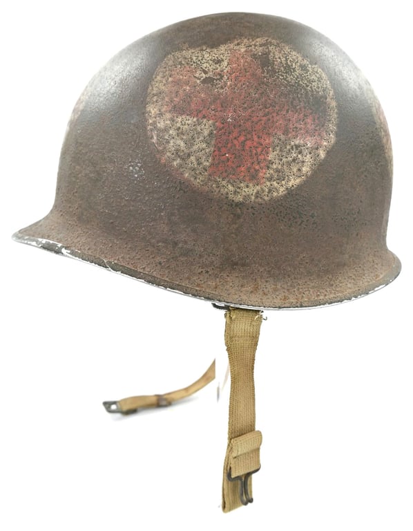 US WW2 M1 Fixed Bale 4-Panel Medic Helmet