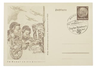 German Luftwaffe Postcard Signal Troops