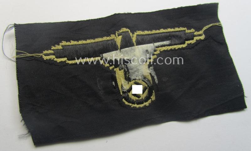 'SS' (ie. 'Waffen-SS') 'BeVo'-woven, EM- (ie. NCO-pattern) tropical-styled arm-eagle (ie. 'Tropen-Ärmeladler für Mannschaften u. Unterführer der Waffen-SS')