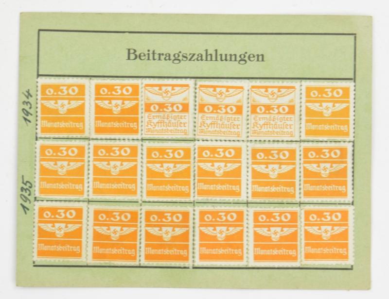 German Kyffhauserbund Memberpass Grouping