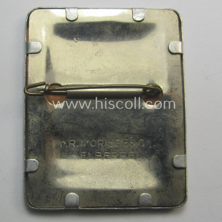 Commemorative - tin- (ie. linnen-) based 'tinnie' being a maker- (ie. 'Dr. R.Morisse'-) marked example depicting a viaduct and text that reads: 'Kreistreffen - NSDAP Minden - 23.-25. Juni 1939'