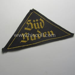 Early-pattern 'HJ' ('Hitlerjugend') district-triangle (ie. 'Gebietsdreieck') entitled: 'Süd...