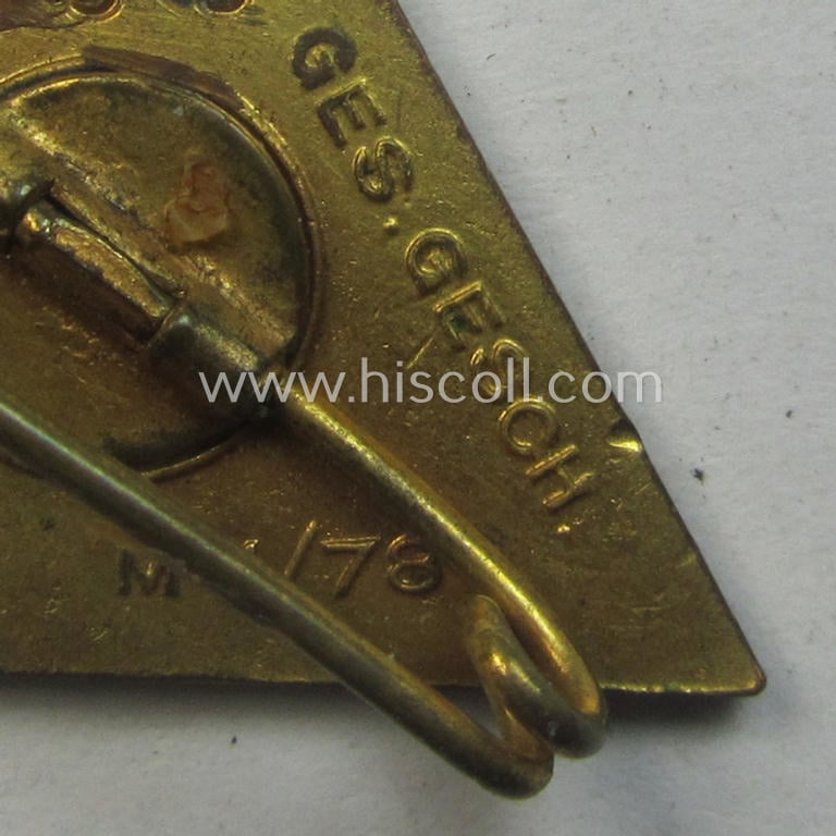 Stunning - and truly awarded! - HJ- (ie. Hitlerjugend) 'Goldenes Ehrenzeichen' (ie. 'Raute') being a maker- (ie. 'RzM - M1/78') example that is bearing the (unique!) serial-number: '87435'