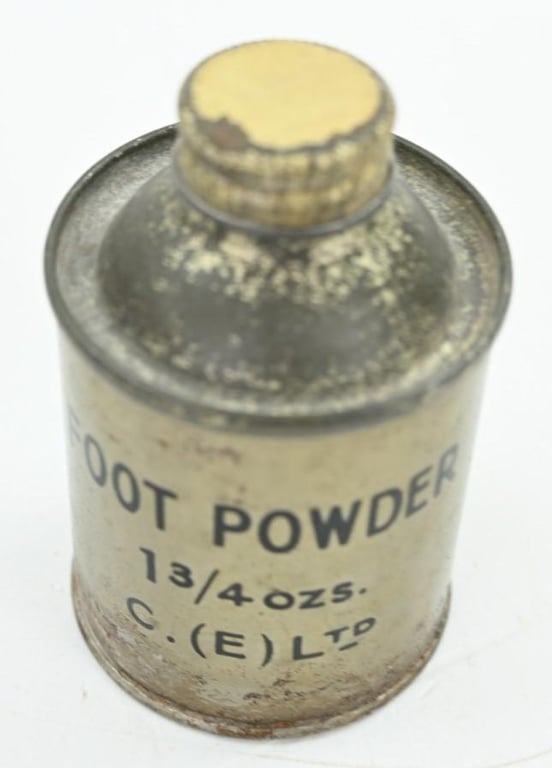 British WW2 Footpowder Bottle