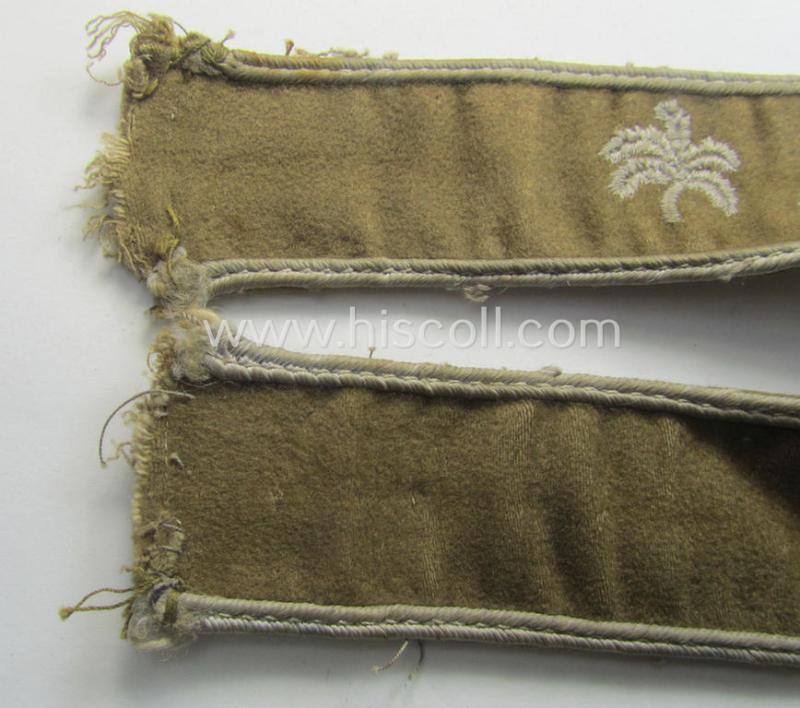 Moderately used WH cuff-title (ie. 'Ärmelstreifen') entitled: 'Afrika' (being a minimally shortened example that comes in an overall very nice- (ie. issued and clearly worn ie. once tunic-attached-), condition