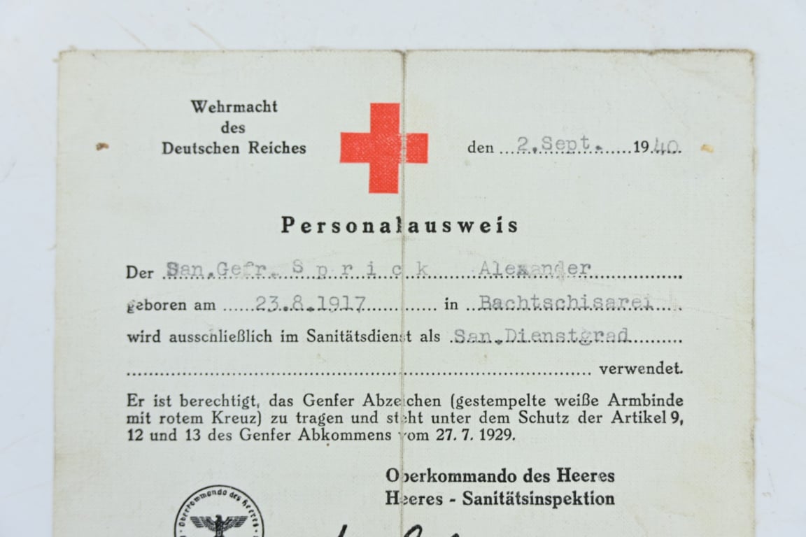 German DRK Memberpass  1940
