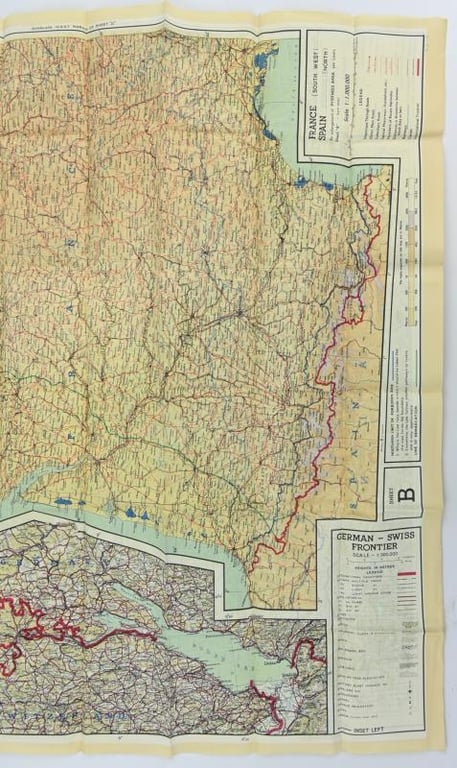 USAAF WW2 Pilot Escape Map 43A/B