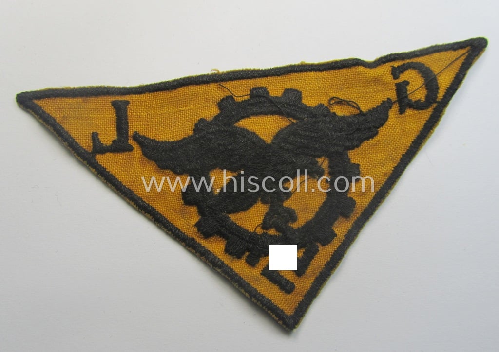 WH (Luftwaffe)-related- (EM- ie. NCO-pattern-) machine-embroidered breast-badge ie. eagle-device, as was specifically intended for staff working within the WH 'Generalluftzeugmeister'- (ie. 'GL'-) organisation