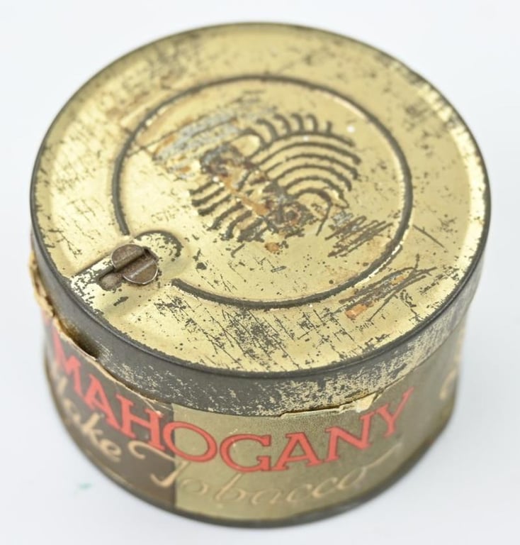 British WW2 Mahogany Tabacco Tin Can