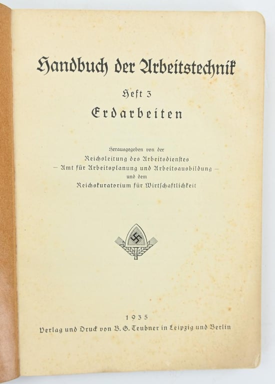 German RAD Technical Manual 1935