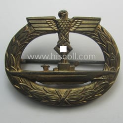 WH (Kriegsmarine), 'Feinzink'-based: 'U-Bootkriegsabzeichen' (or: U-boat war-badge) being...
