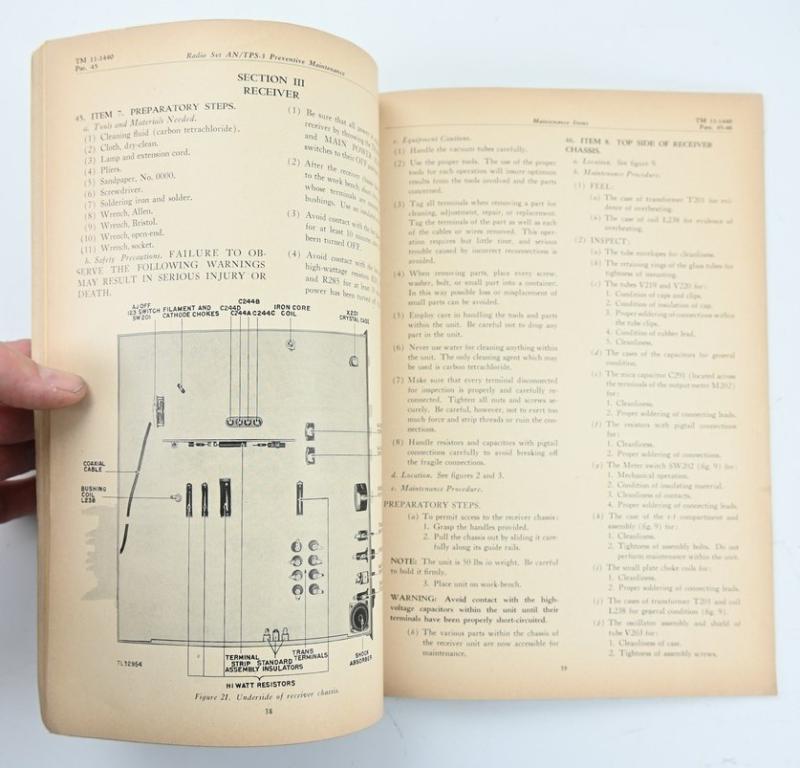 US WW2 TM11-1440 AN/TPS-3 Manual