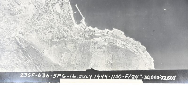 Allied WW2 Aerial Reconnaissance Picture ''Villefranche-sur-Mer'