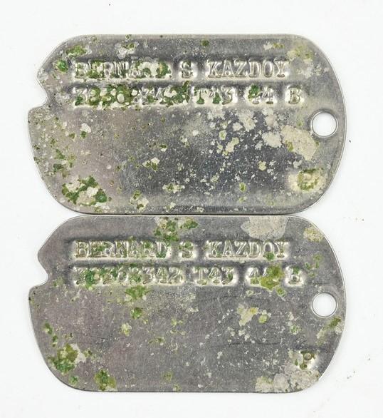 US WW2 Dog-Tag Set of 'Bernard S. Kazdoy'