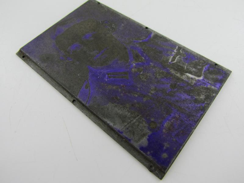 Original German Newspaper Photo “Druckplatte” (printing plate)