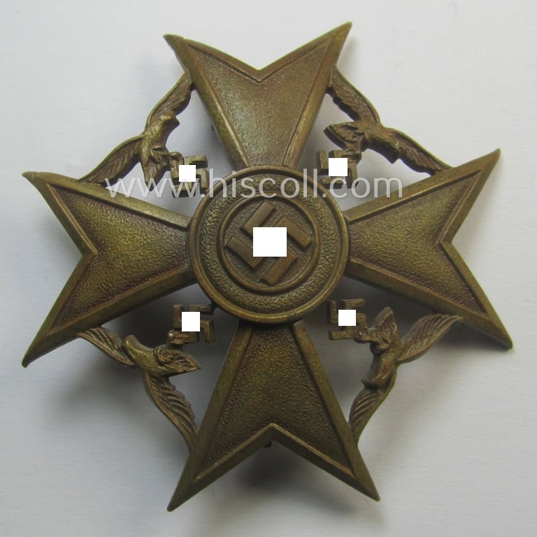 Superb - and actually fairly scarcely encountered! - 'Spanienkreuz ohne Schwerten in Bronze' being a neat non-maker-marked example that was produced by a to date still unidentified maker