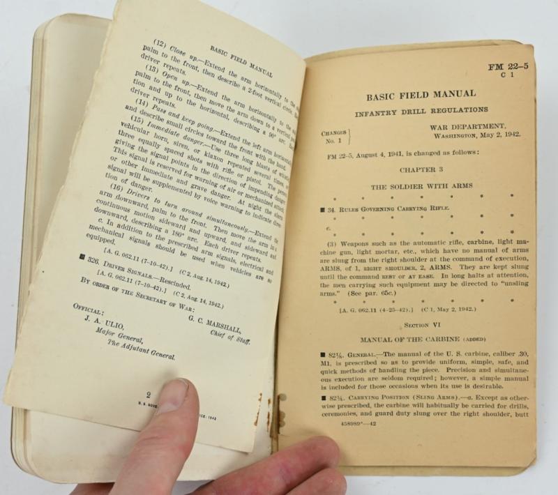 US WW2 FM 22-5 Basic Field Manual Infantry Drill Regulations